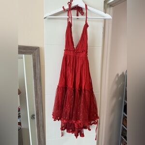 Red Halter Dress